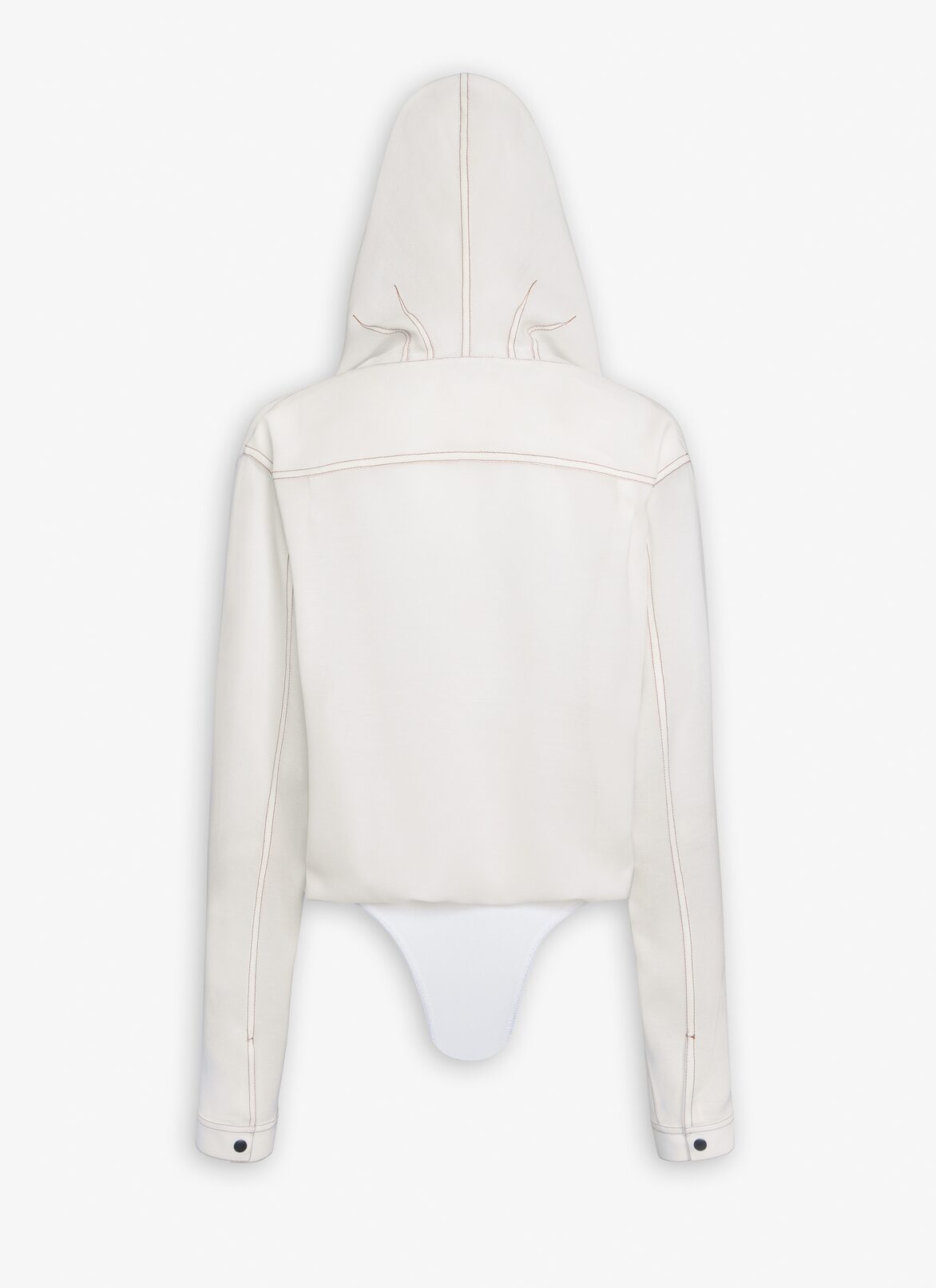 HOODED BODY SHIRT ALAÏA WHITE HOODED BODY SHIRT